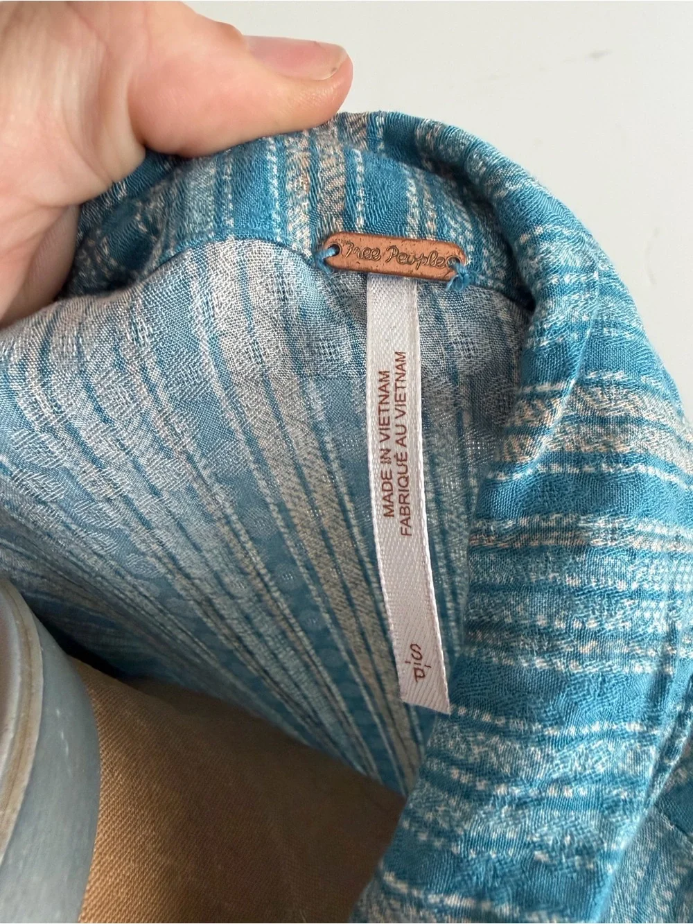 Free People Rowan Maxi Dress Size Small Blue Stripe